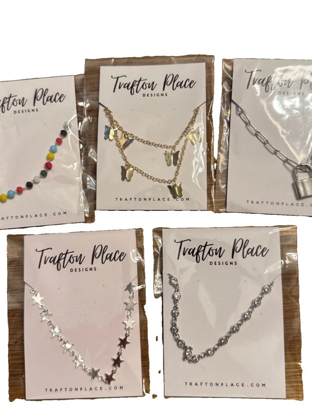Trafton Place Gold filled and gold plated necklaces lot of 5 brand new